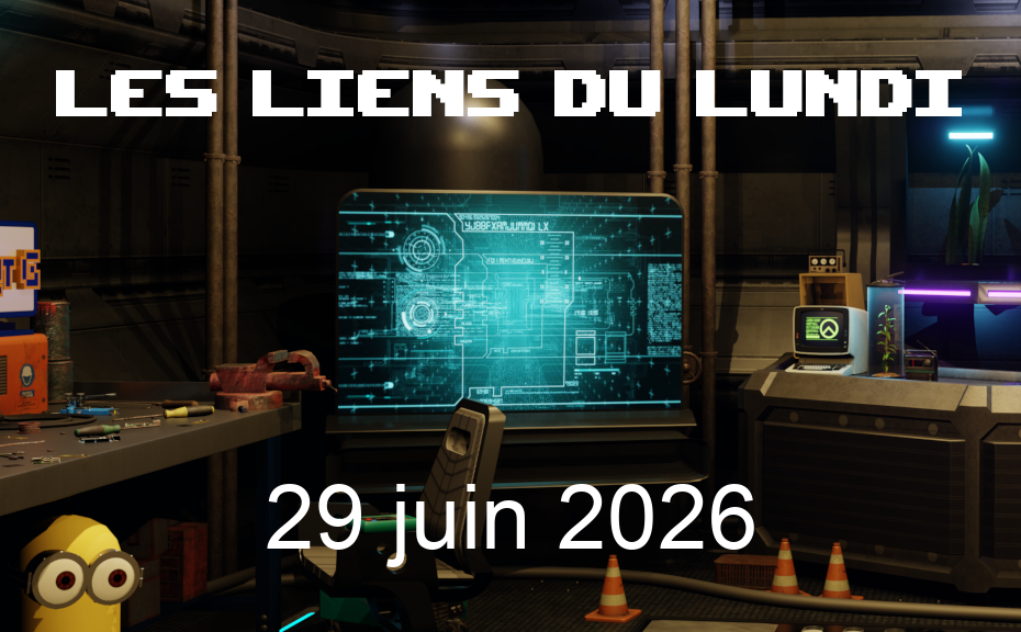 Décors 3D de QTG avec écrit dessus Les Liens du Lundi du 29 juin 2026